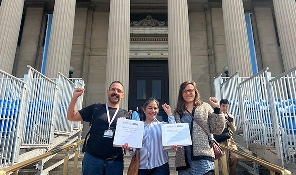 May 11, 2023: CPW and AAUP deliver a petition to reimburse the retirement contributions frozen in 2021